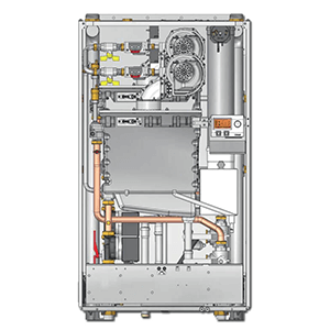 Effizient Heizen mit Gasbrennwertgeräten Gasbrennwertkessel mit integrierter Regelung